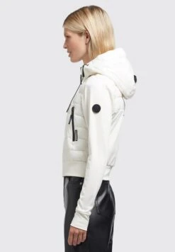 Khujo Dalis Shiny - Jas - Cremeweiß -Modekleding Winkel 1b6ef67a5a794287a1a90ef3735a3f7a